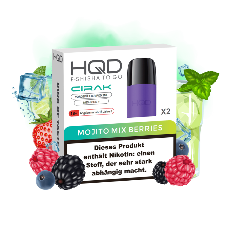 HQD Cirak Pod - Mojito Mix Berries (2er Packung)