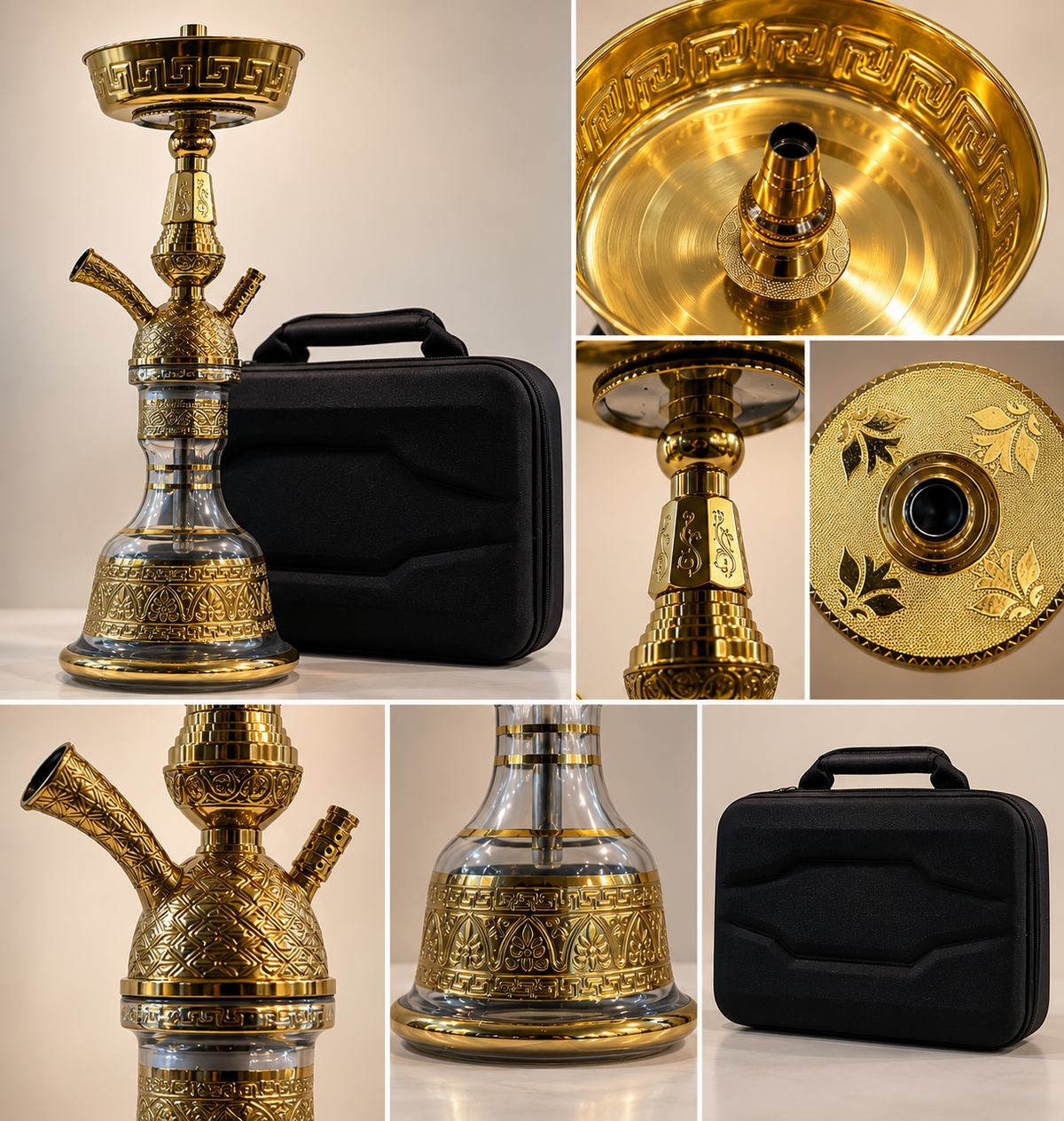 Orient Shisha Gold im Set inkl. Tasche